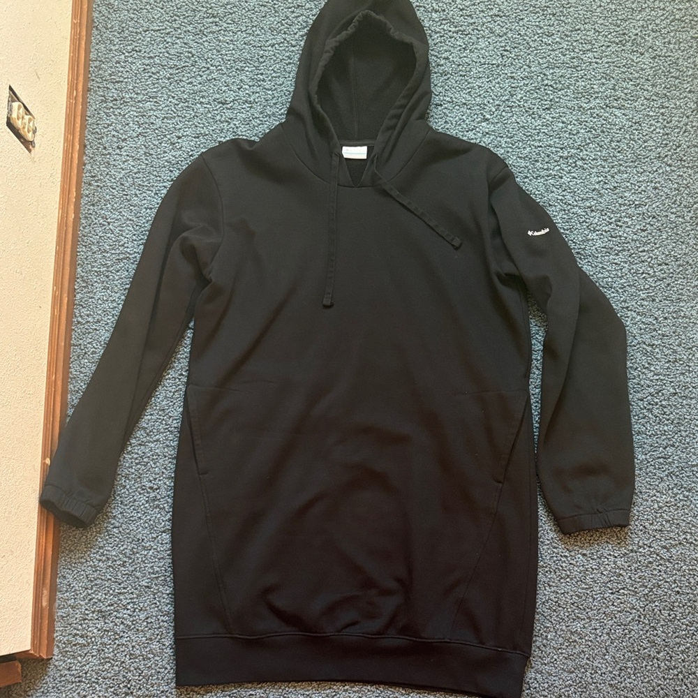 Columbia Black Hooded Longline Pullover